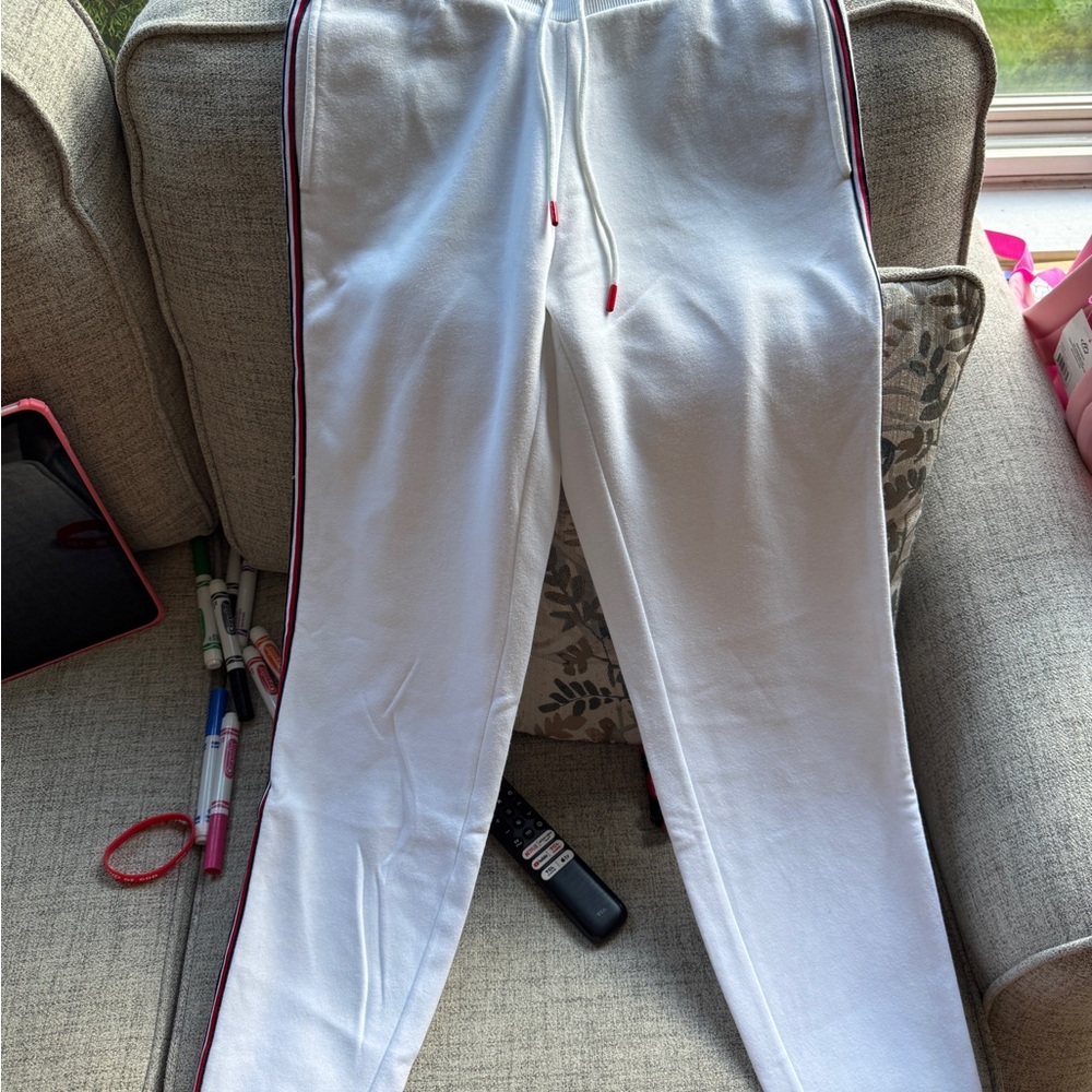 Tommy Hilfiger White Joggers with Navy Detail